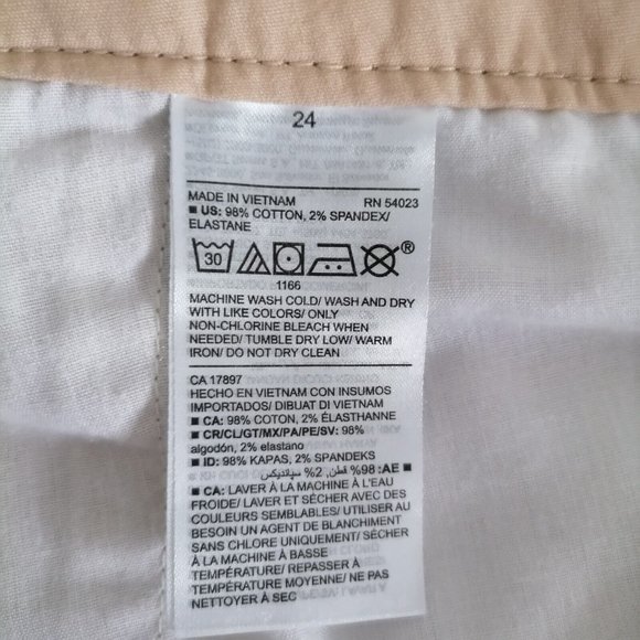 Old Navy Womens Tan Everyday Walking Stretch Flat Front Chino Shorts Size 24 - Picture 6 of 6